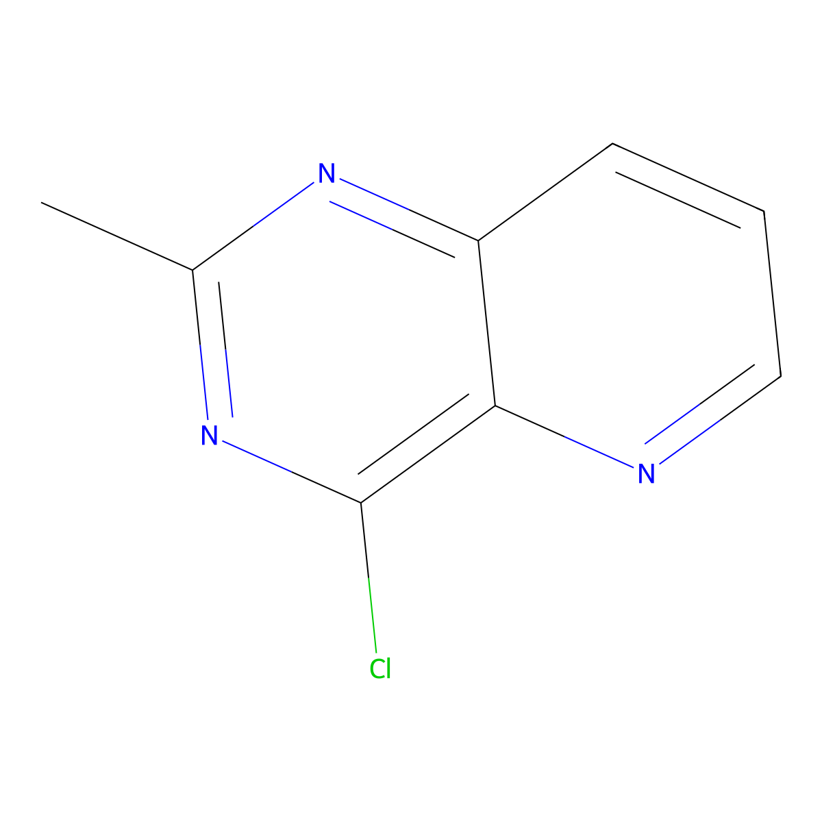 4-Chloro-2-methylpyrido[3,2-d]pyrimidine molecular structure, CAS 56128-29-1