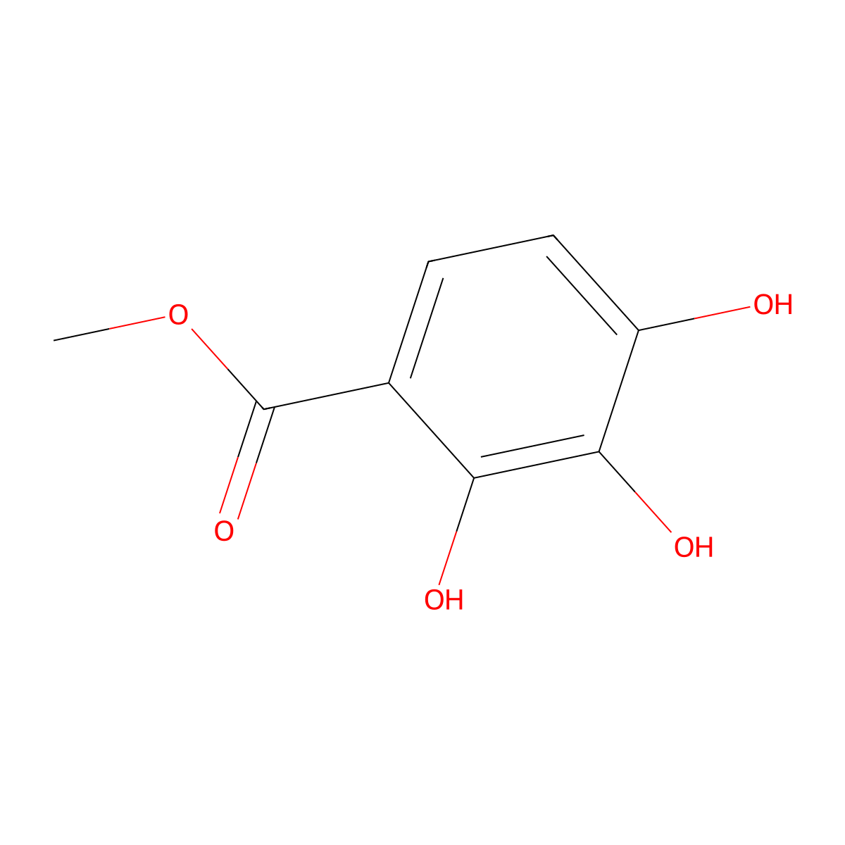 Methyl 2,3,4-trihydroxybenzoate molecular structure, CAS 56128-66-6