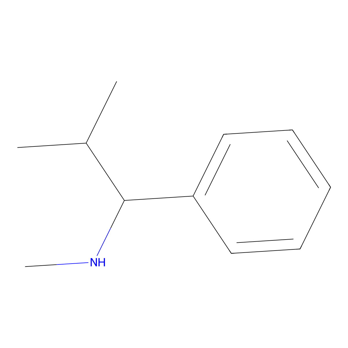 N-Methyl-alpha-(1-methylethyl)benzenemethanamine molecular structure, CAS 56129-56-7