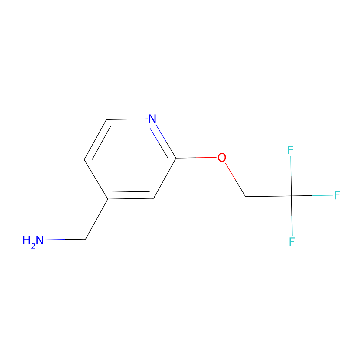 [2-(2,2,2-Trifluoroethoxy)pyridin-4-yl]methanamine molecular structure, CAS 561297-93-6