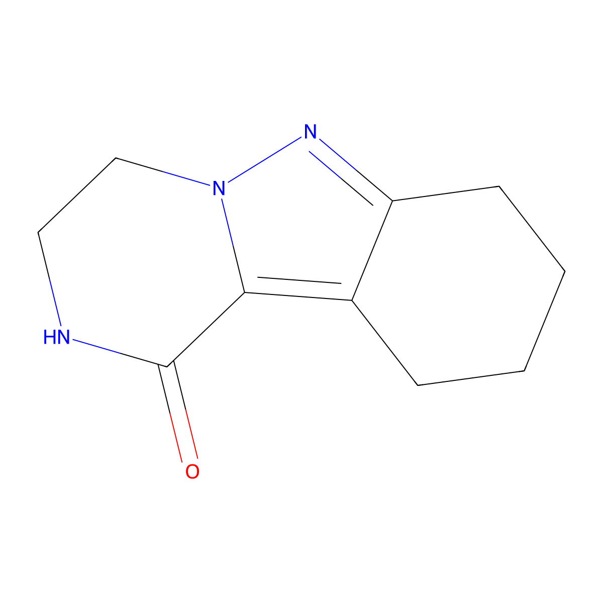 3,4,7,8,9,10-Hexahydropyrazino[1,2-b]indazol-1(2H)-one molecular structure, CAS 561299-72-7