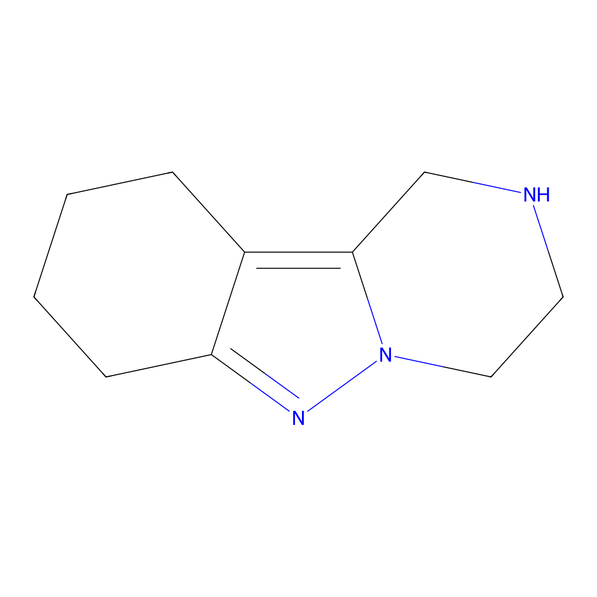 1,2,3,4,7,8,9,10-Octahydropyrazino[1,2-b]indazole molecular structure, CAS 561299-73-8