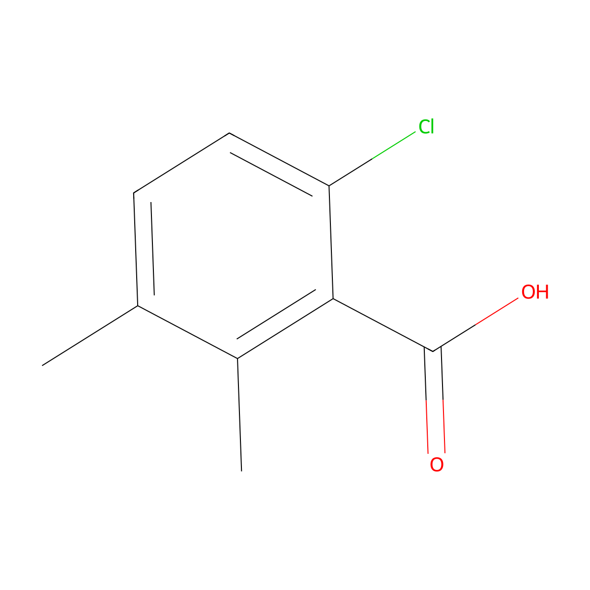 6-Chloro-2,3-dimethylbenzoic acid molecular structure, CAS 5613-24-1