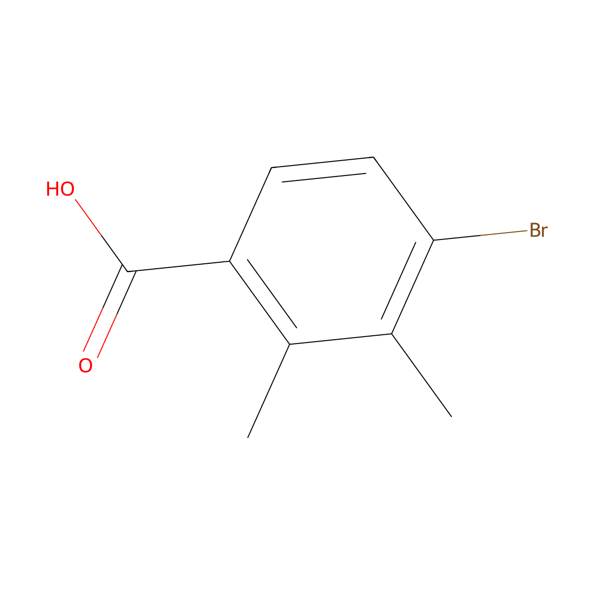 4-Bromo-2,3-dimethylbenzoic acid molecular structure, CAS 5613-26-3