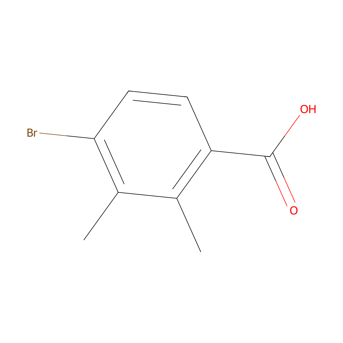 4-Bromo-2,3-dimethylbenzoic acid molecular structure, CAS 5613-26-3