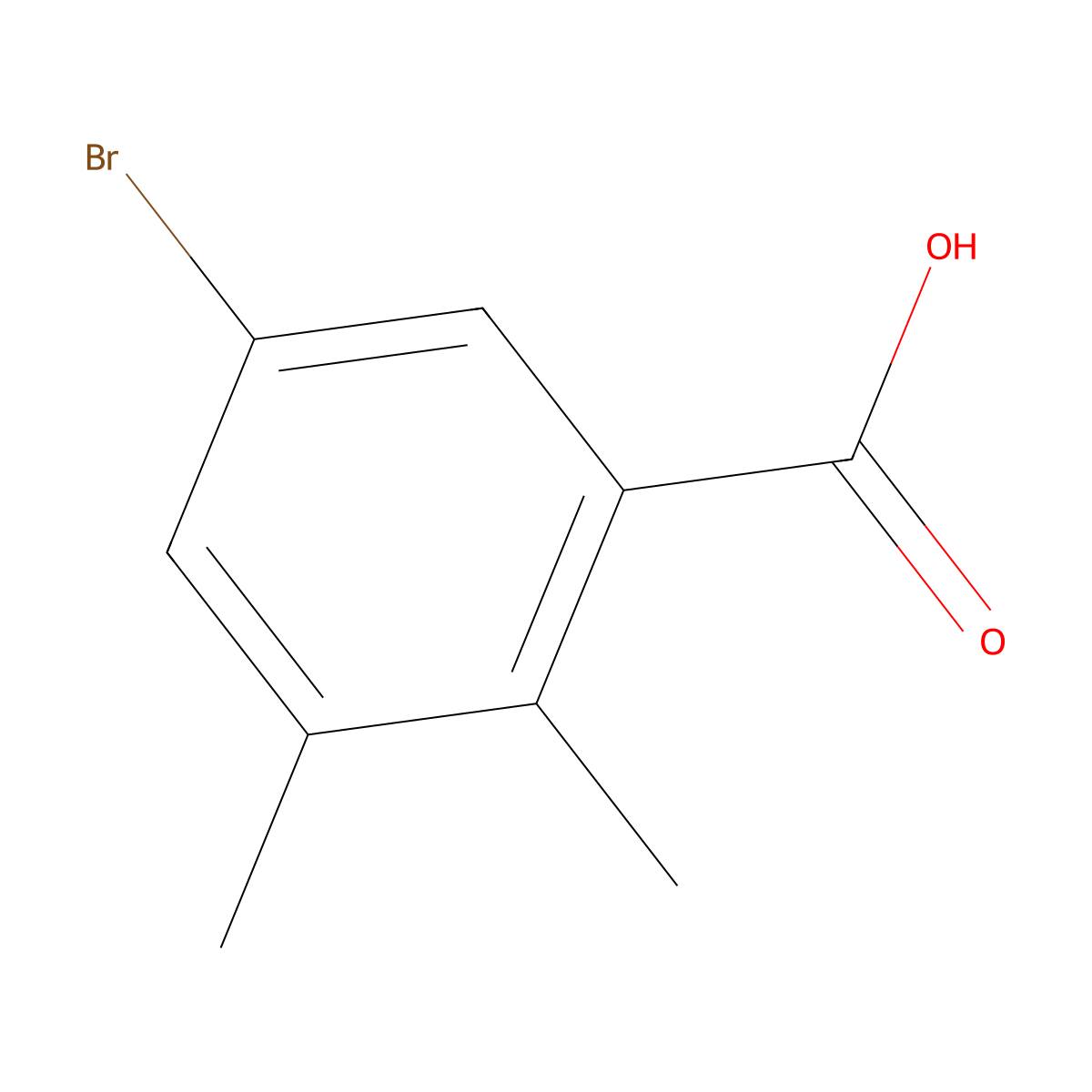 5-Bromo-2,3-dimethylbenzoic acid molecular structure, CAS 5613-27-4