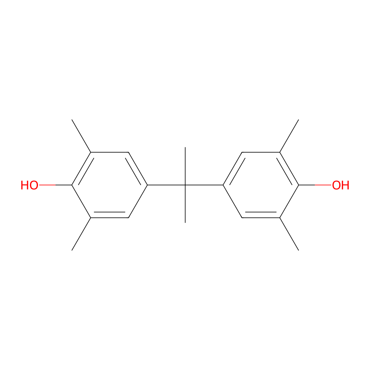 4,4'-Isopropylidenedi-2,6-xylol molecular structure, CAS 5613-46-7