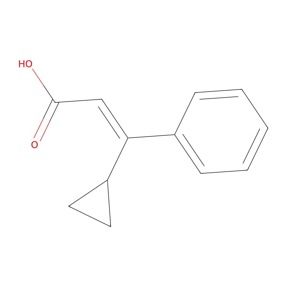 (2E)-3-cyclopropyl-3-phenylprop-2-enoic acid molecular structure, CAS 561304-03-8