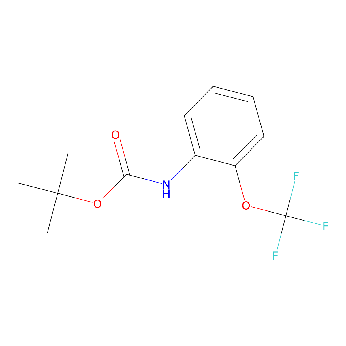 tert-Butyl (2-(trifluoromethoxy)phenyl)carbamate molecular structure, CAS 561304-39-0