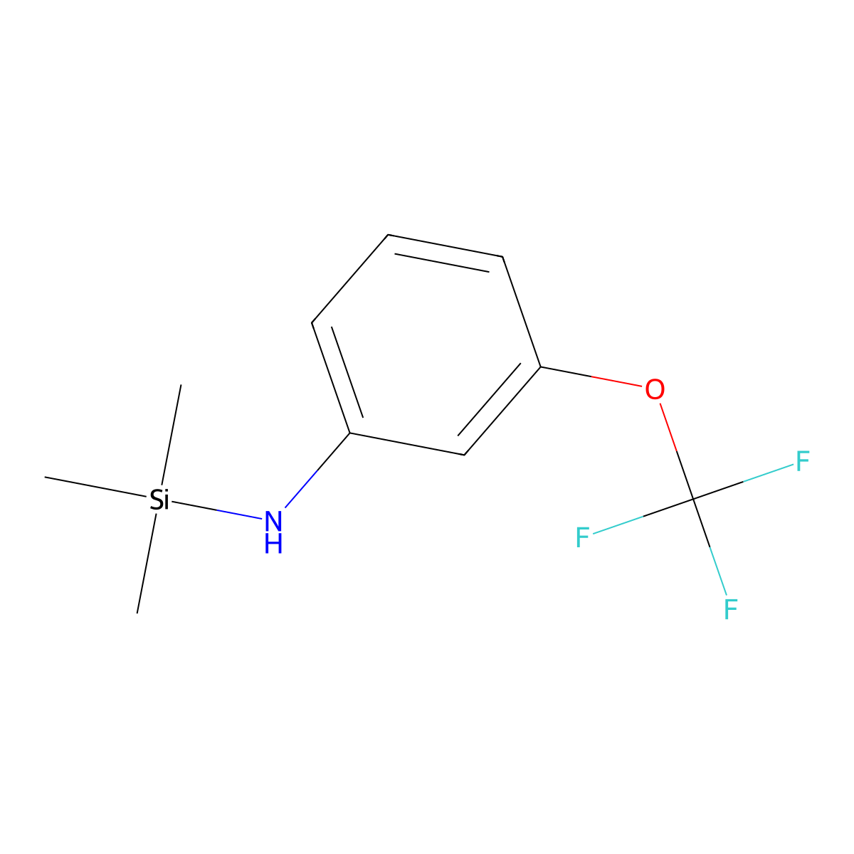 1,1,1-Trimethyl-N-(3-(trifluoromethoxy)phenyl)silanamine molecular structure, CAS 561304-47-0