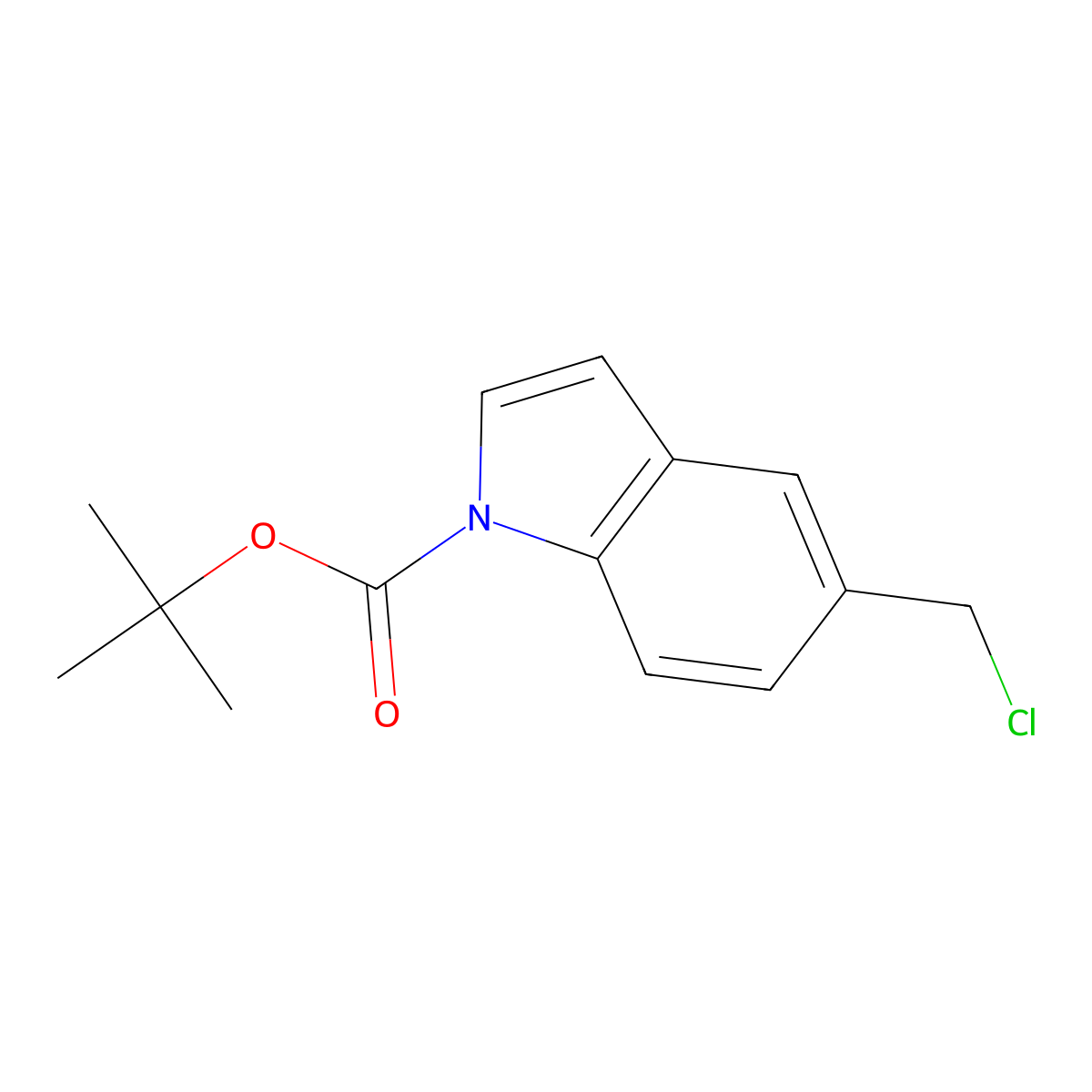 tert-Butyl 5-(chloromethyl)-1H-indole-1-carboxylate molecular structure, CAS 561307-62-8