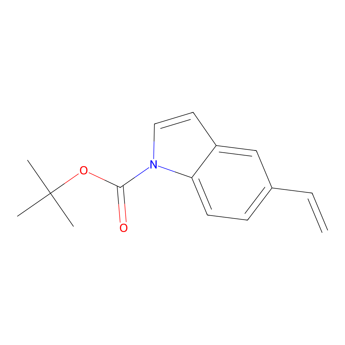 tert-Butyl 5-ethenyl-1H-indole-1-carboxylate molecular structure, CAS 561307-68-4