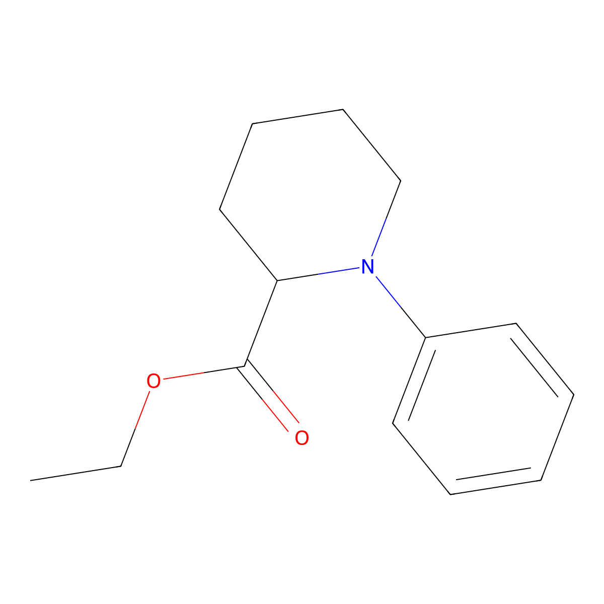 Ethyl 1-phenylpiperidine-2-carboxylate molecular structure, CAS 561307-76-4