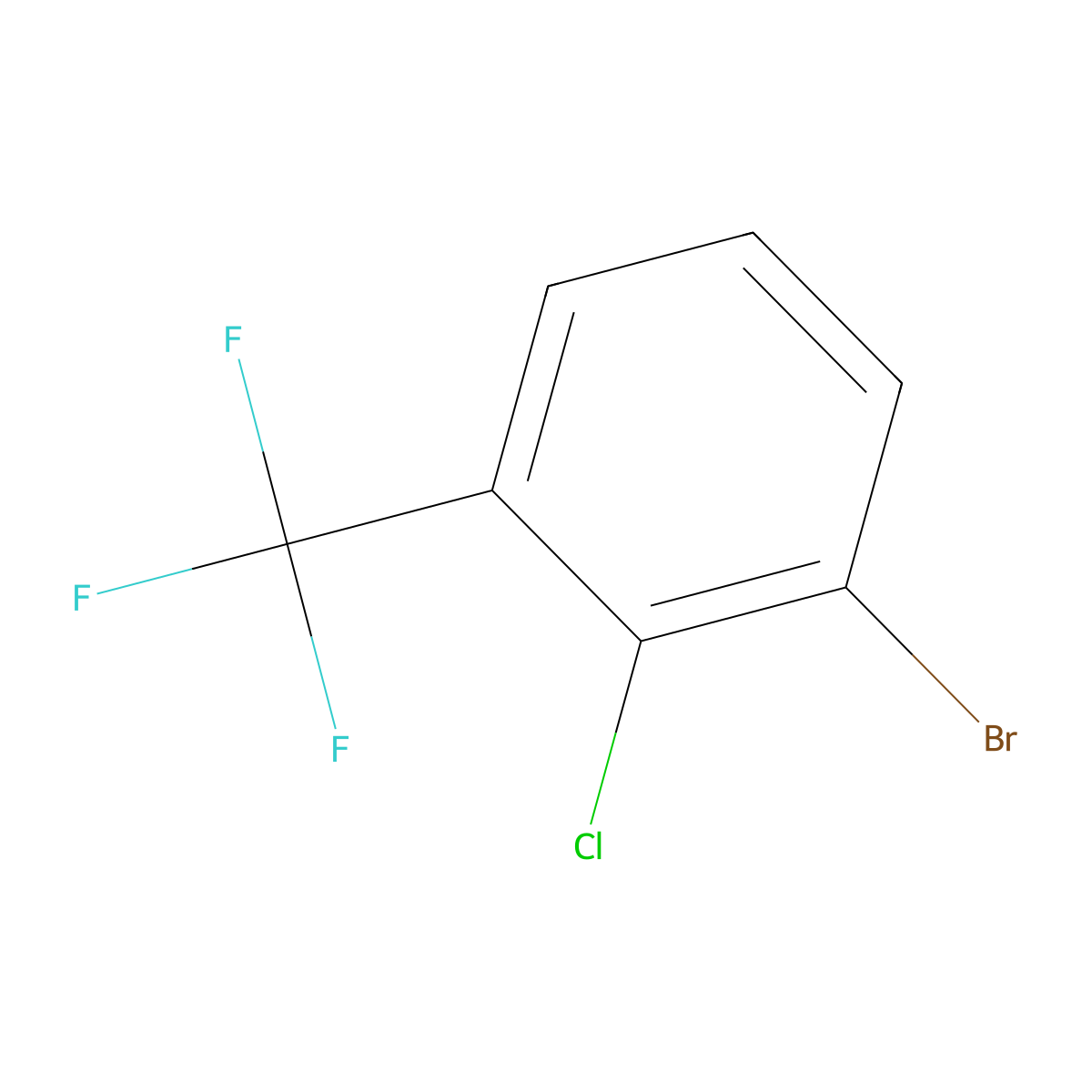 3-Bromo-2-chlorobenzotrifluoride molecular structure, CAS 56131-47-6