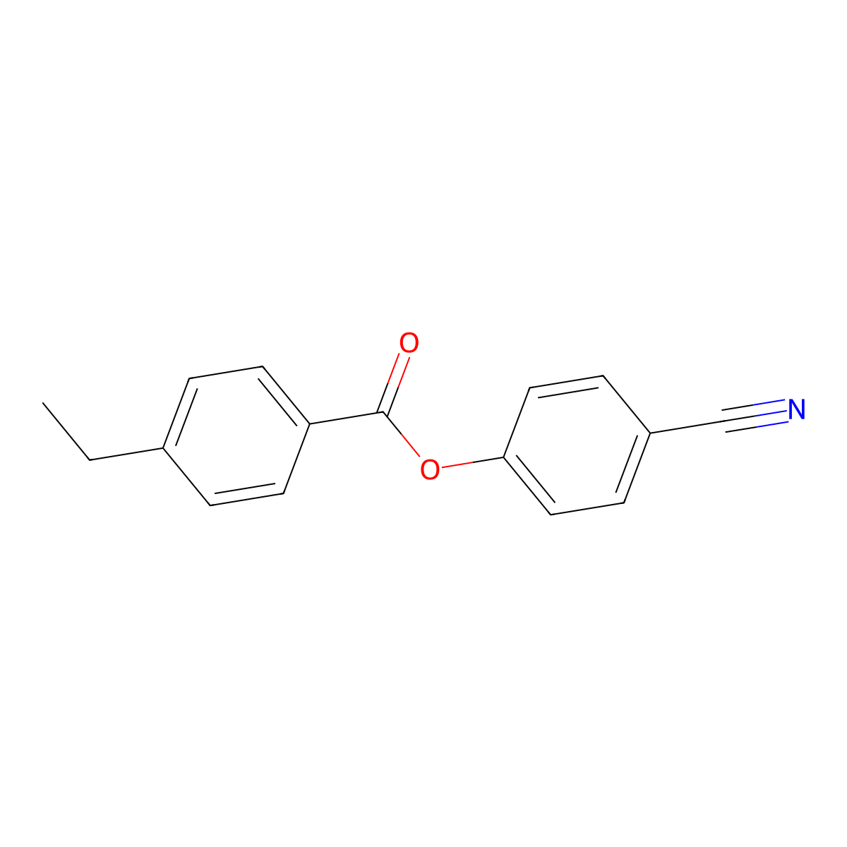 4-Cyanophenyl 4-ethylbenzoate molecular structure, CAS 56131-48-7