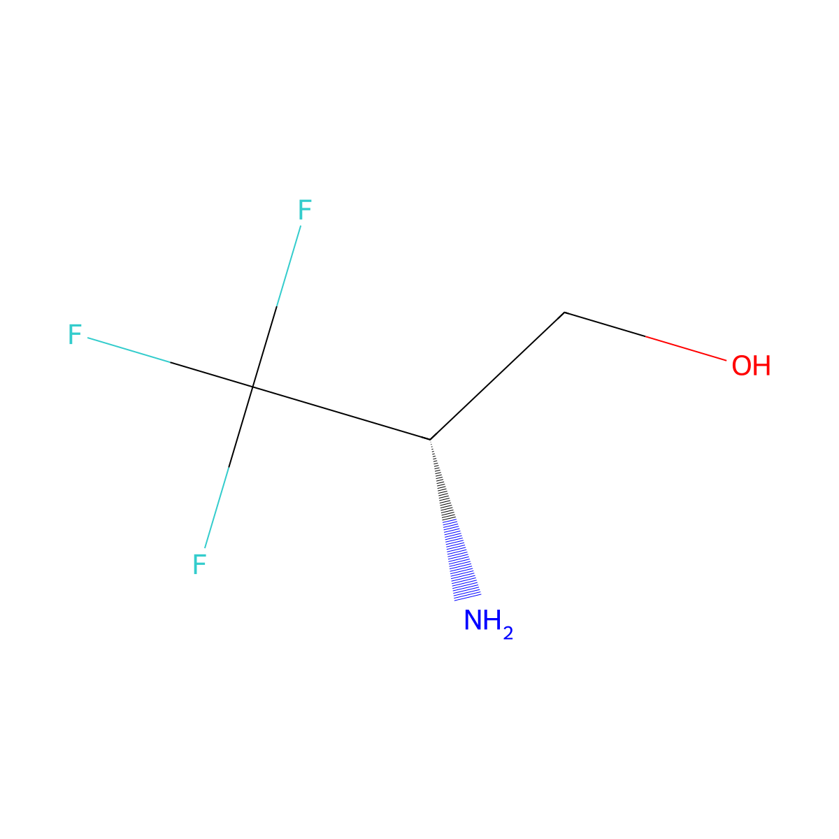 (2S)-2-amino-3,3,3-trifluoropropan-1-ol molecular structure, CAS 561323-79-3