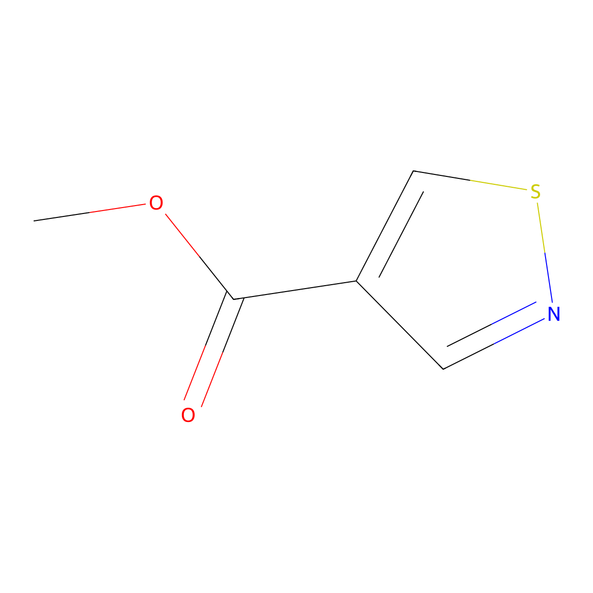 Methyl 1,2-thiazole-4-carboxylate molecular structure, CAS 56133-37-0