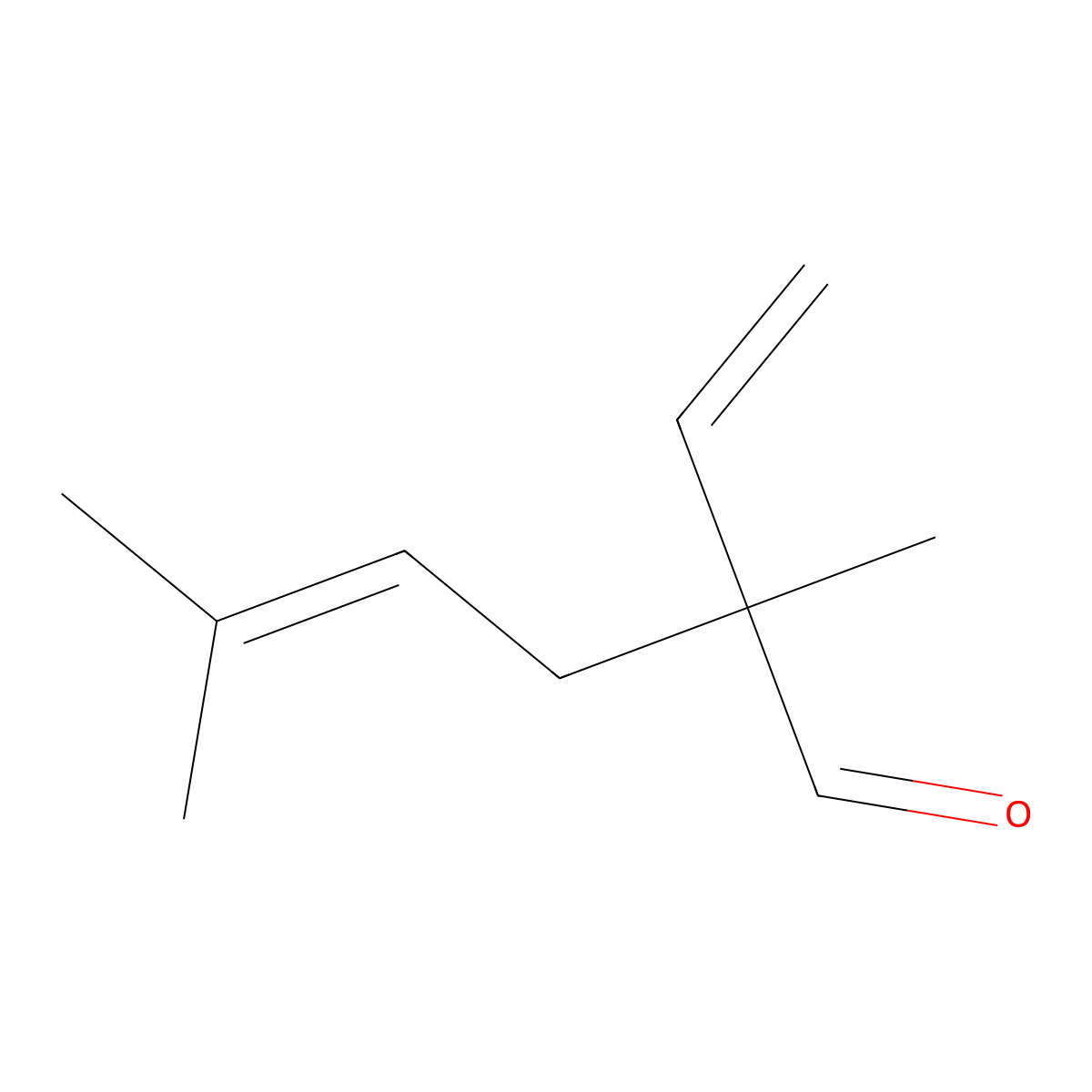 2,5-Dimethyl-2-vinyl-4-hexenal molecular structure, CAS 56134-05-5