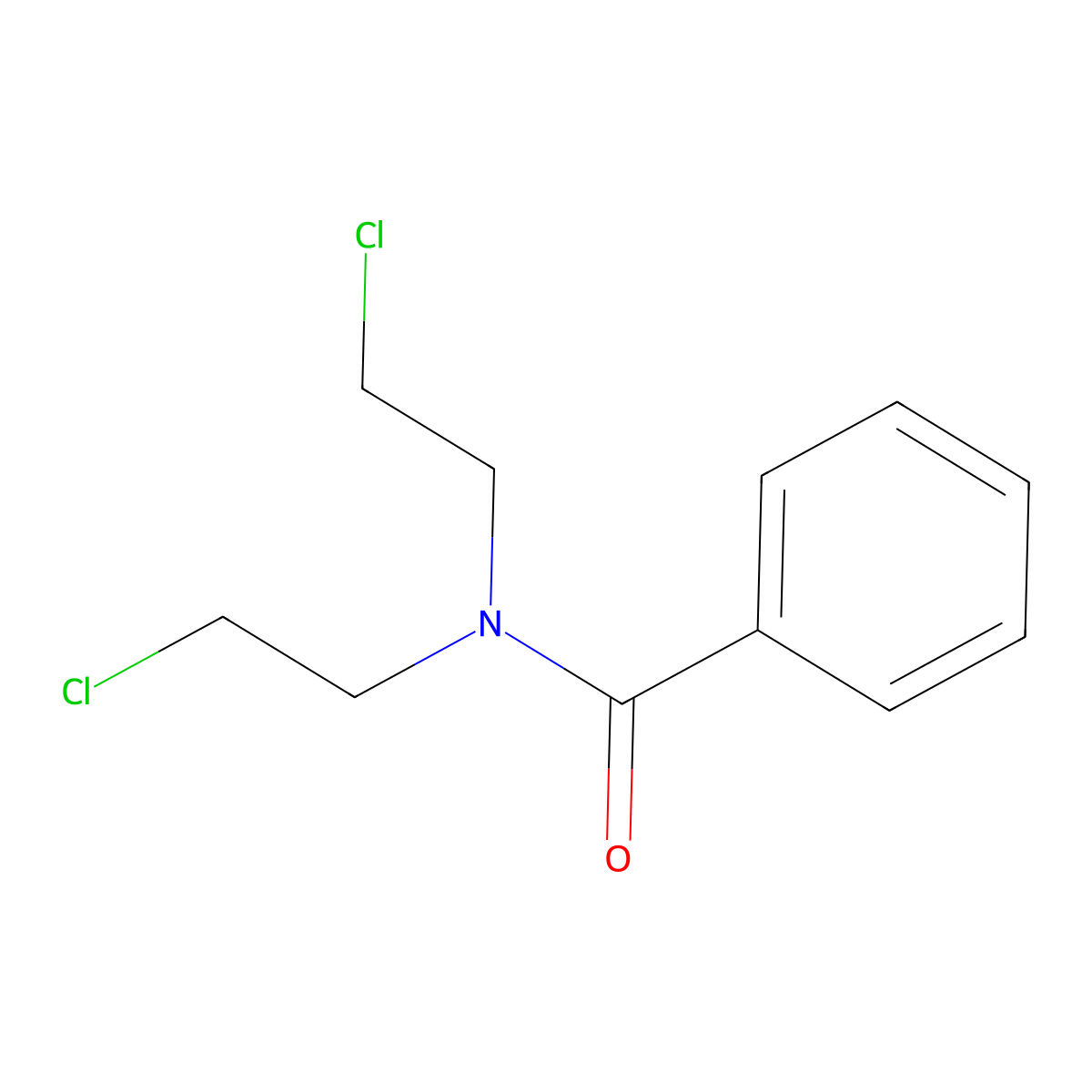 N,N-bis(2-chloroethyl)benzamide molecular structure, CAS 56134-07-7