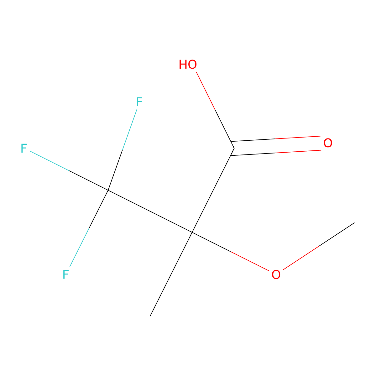 3,3,3-Trifluoro-2-methoxy-2-methylpropanoic acid molecular structure, CAS 56135-02-5
