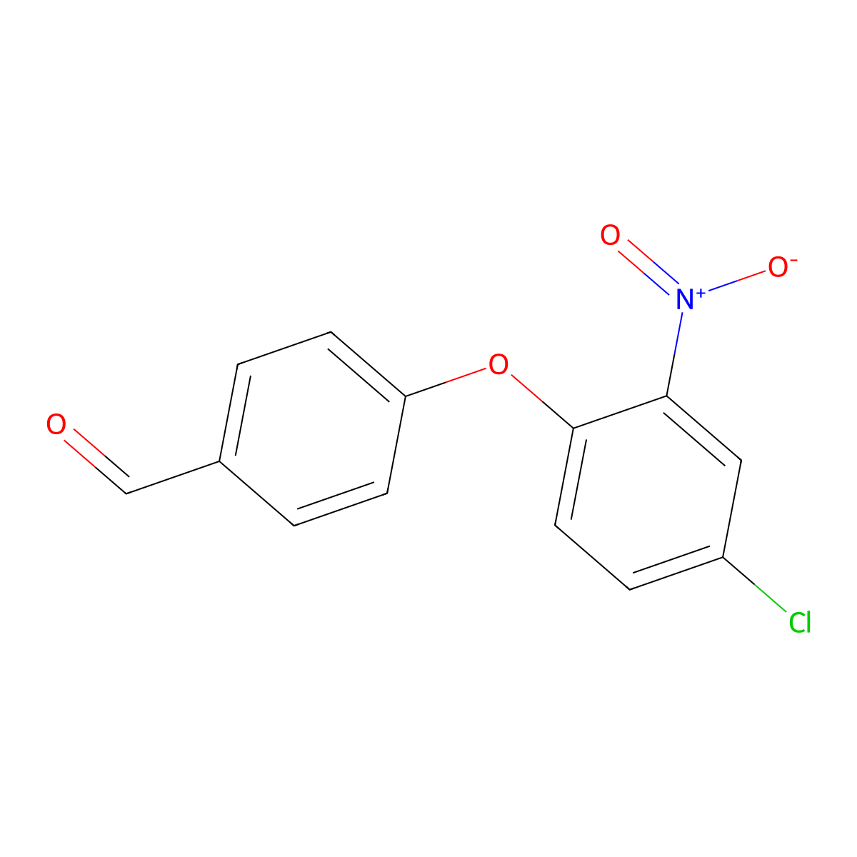 4-(4-Chloro-2-nitro-phenoxy)-benzaldehyde molecular structure, CAS 56135-50-3