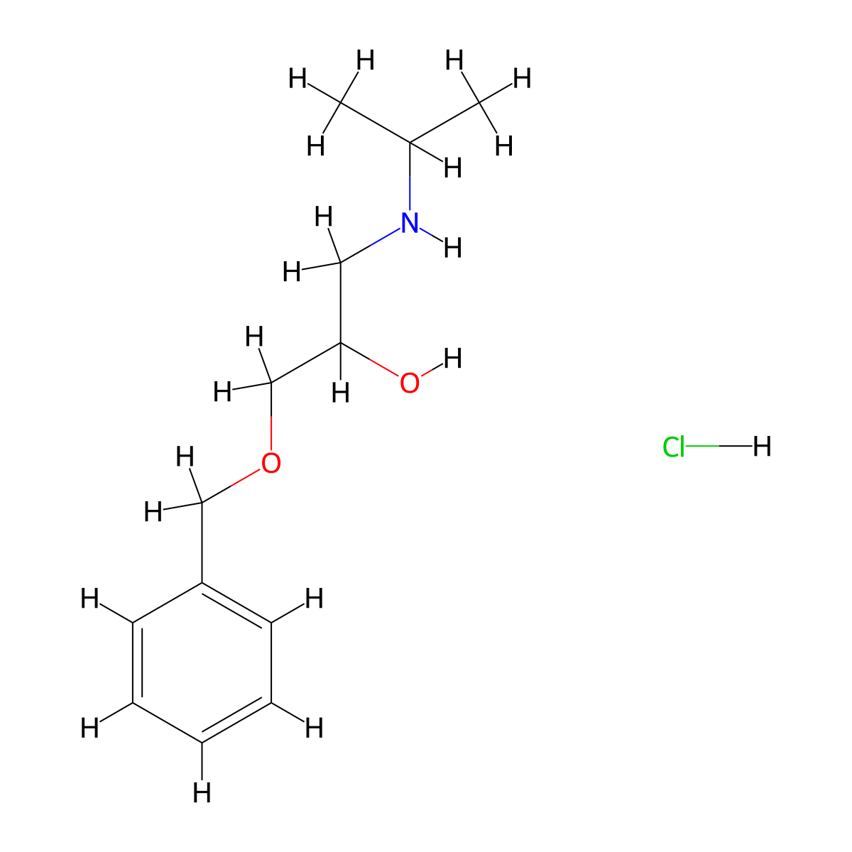 1-(Benzyloxy)-3-(isopropylamino)propan-2-OL hydrochloride molecular structure, CAS 56135-64-9