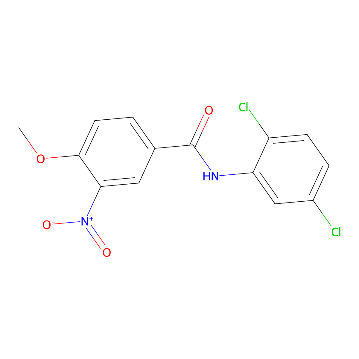 N-(2,5-dichlorophenyl)-4-methoxy-3-nitrobenzamide molecular structure, CAS 56135-82-1