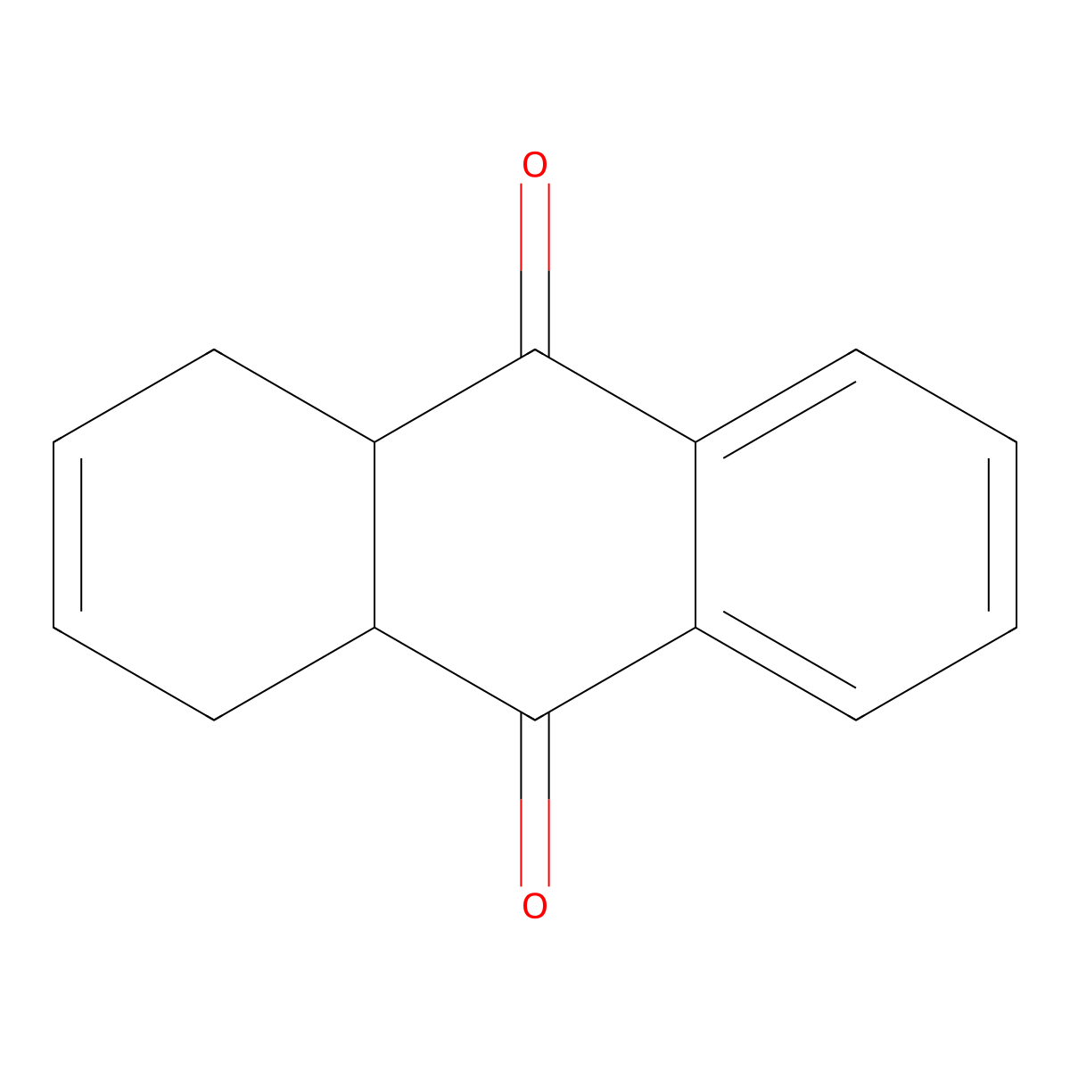 1,4,4a,9a-Tetrahydroanthraquinone molecular structure, CAS 56136-14-2