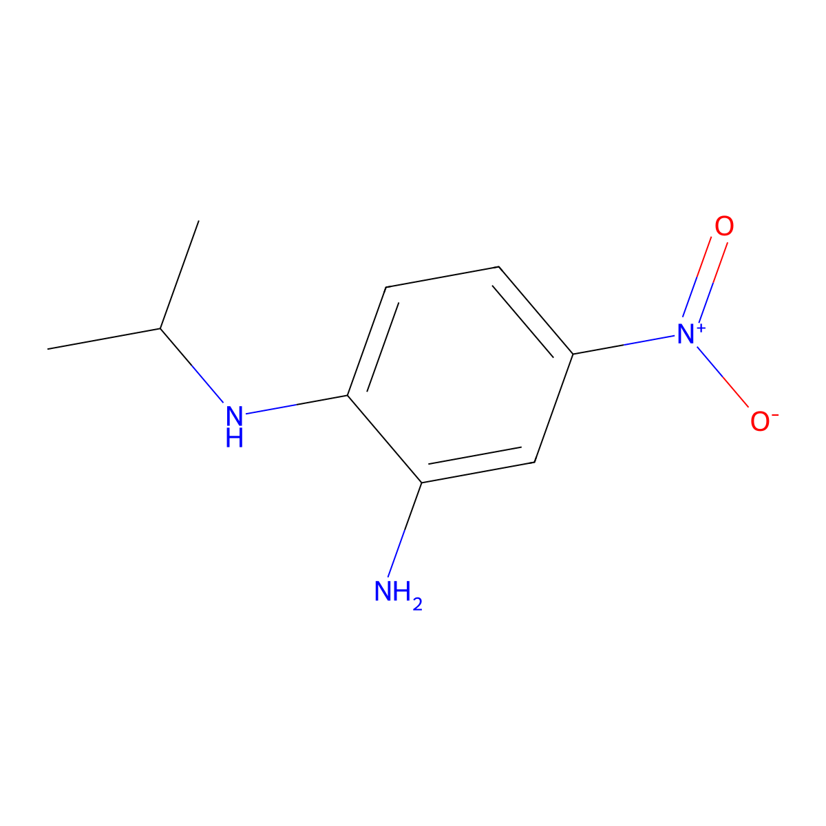 4-nitro-N1-(propan-2-yl)benzene-1,2-diamine molecular structure, CAS 56136-70-0