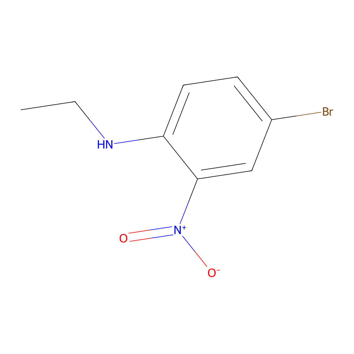 4-Bromo-N-ethyl-2-nitroaniline molecular structure, CAS 56136-82-4