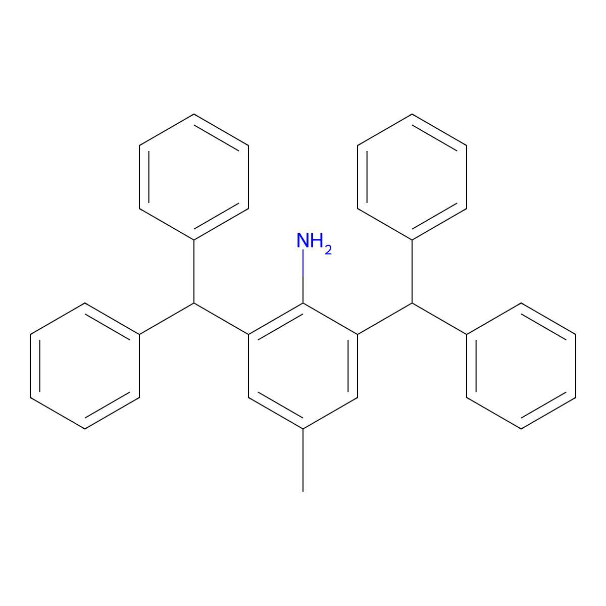 2,6-Dibenzhydryl-4-methylaniline molecular structure, CAS 56138-96-6