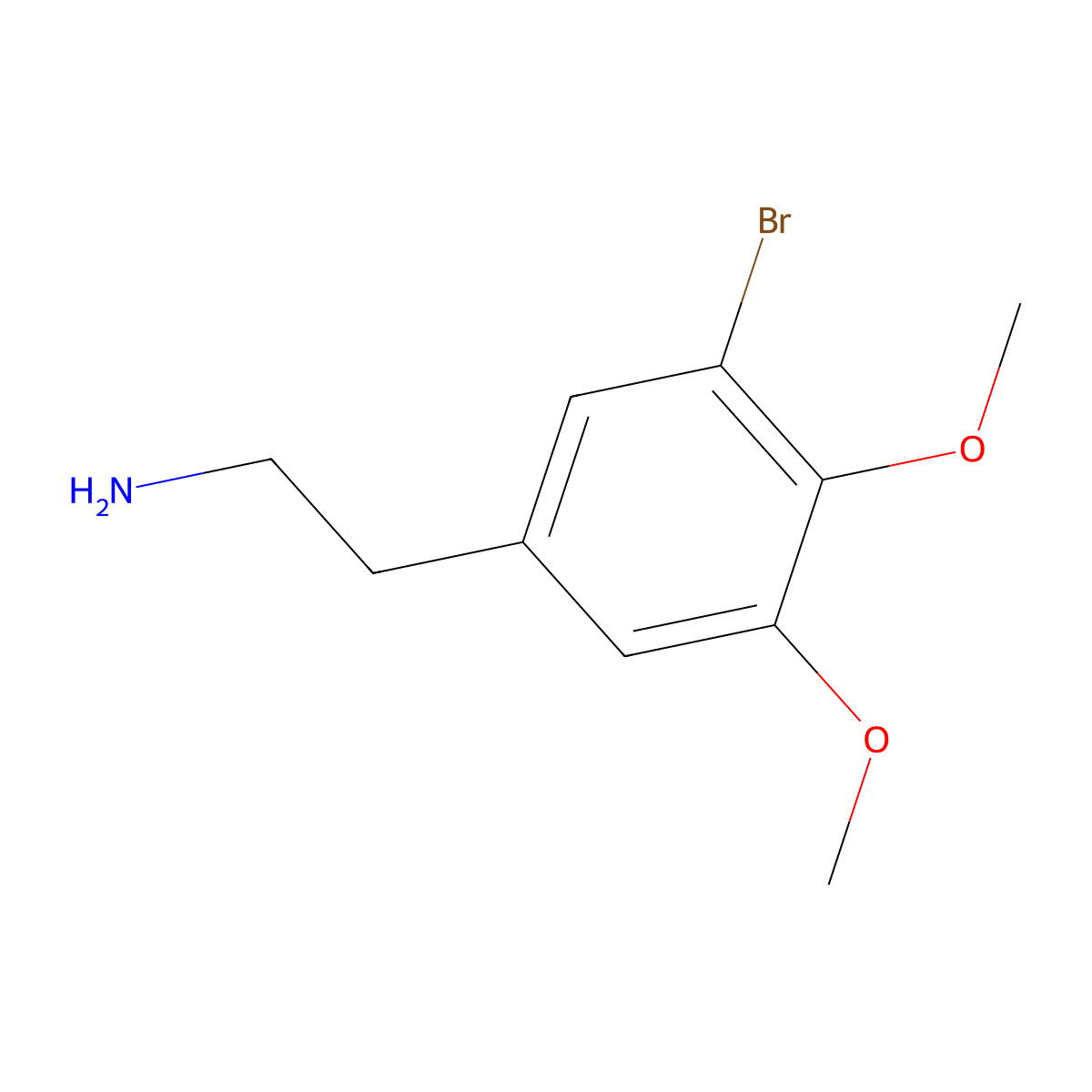 2-(3-Bromo-4,5-dimethoxyphenyl)ethanamine molecular structure, CAS 56139-04-9