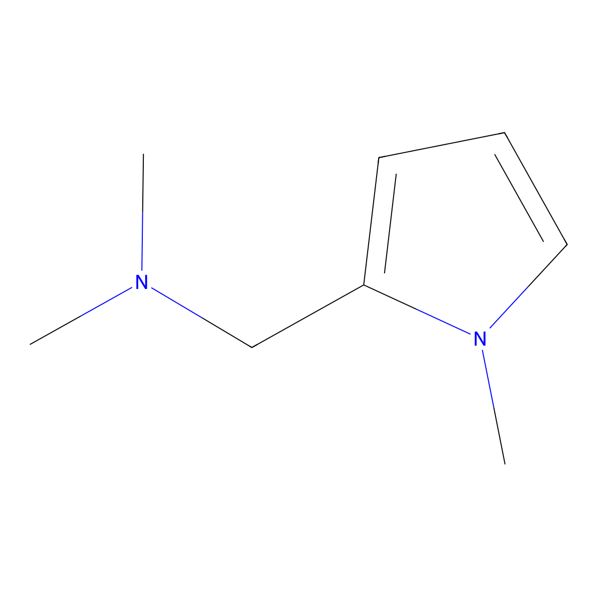 1H-Pyrrole-2-methanamine, N,N,1-trimethyl- molecular structure, CAS 56139-76-5