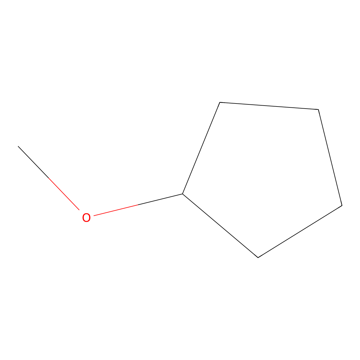 Cyclopentyl methyl ether molecular structure, CAS 5614-37-9