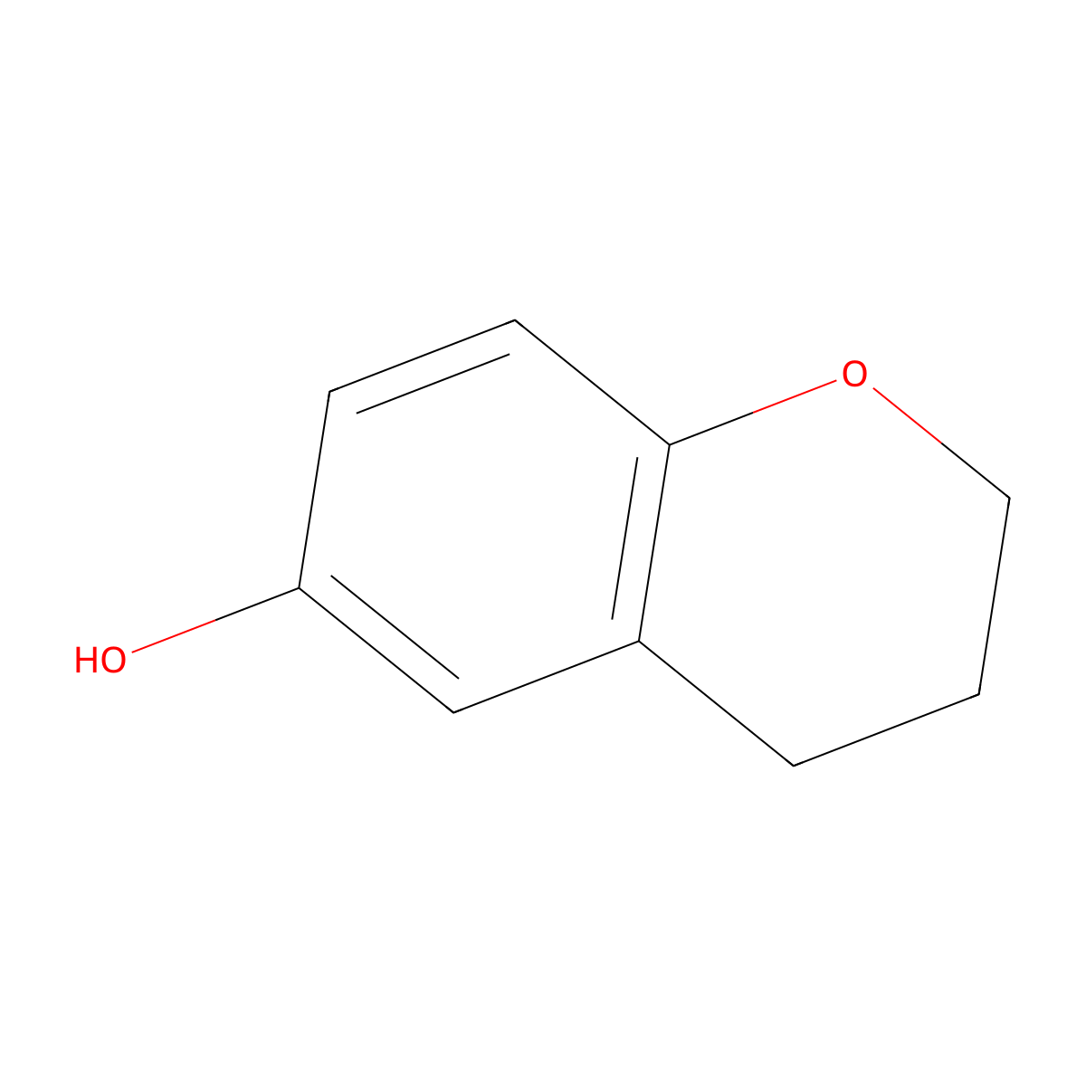 3,4-Dihydro-2H-1-benzopyran-6-ol molecular structure, CAS 5614-78-8