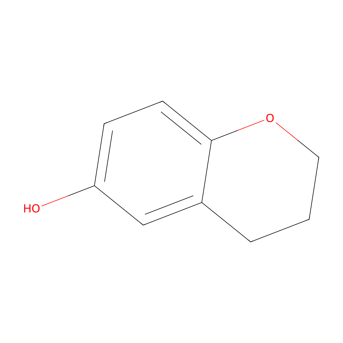 3,4-Dihydro-2H-1-benzopyran-6-ol molecular structure, CAS 5614-78-8