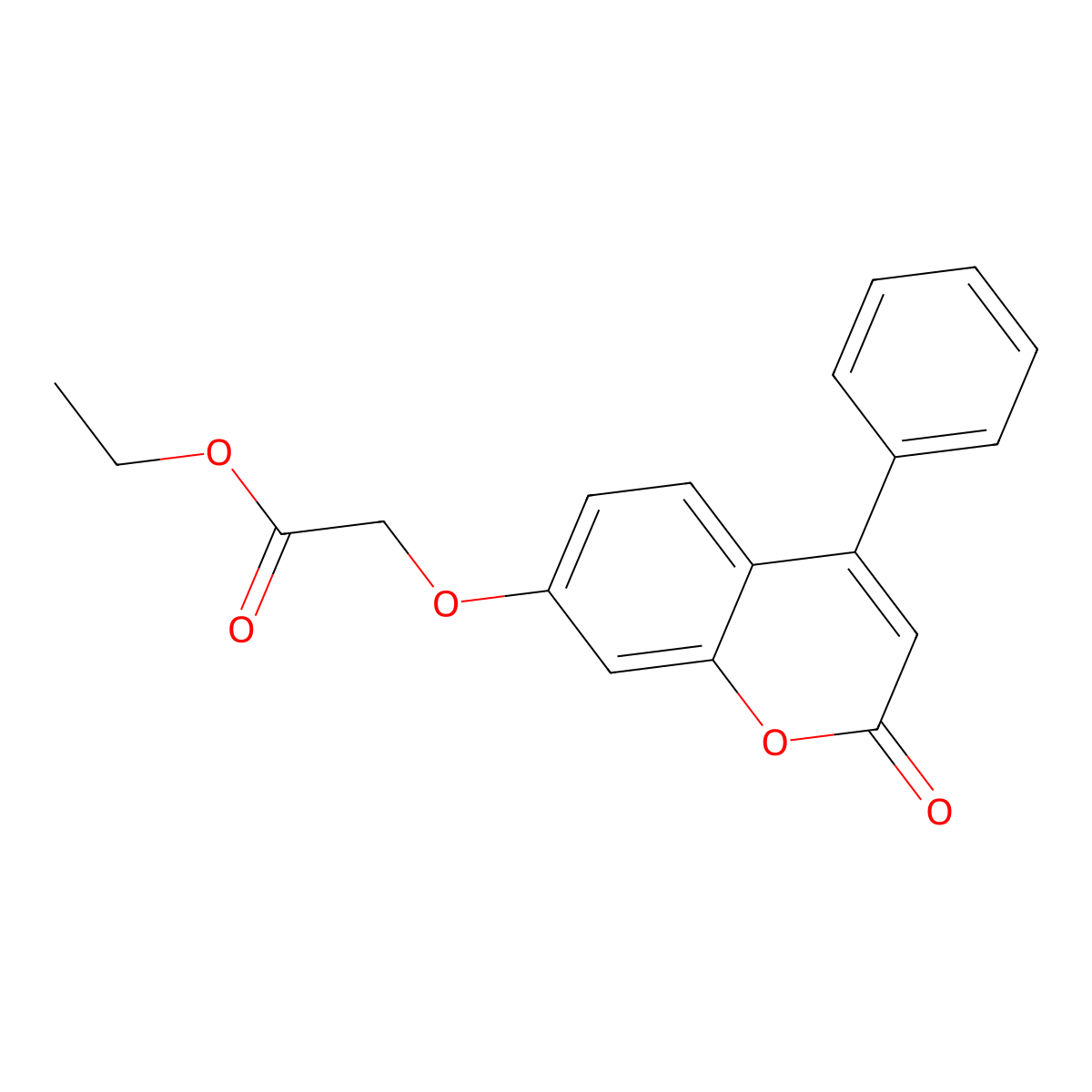 ethyl 2-[(2-oxo-4-phenyl-2H-7-chromenyl)oxy]acetate molecular structure, CAS 5614-80-2