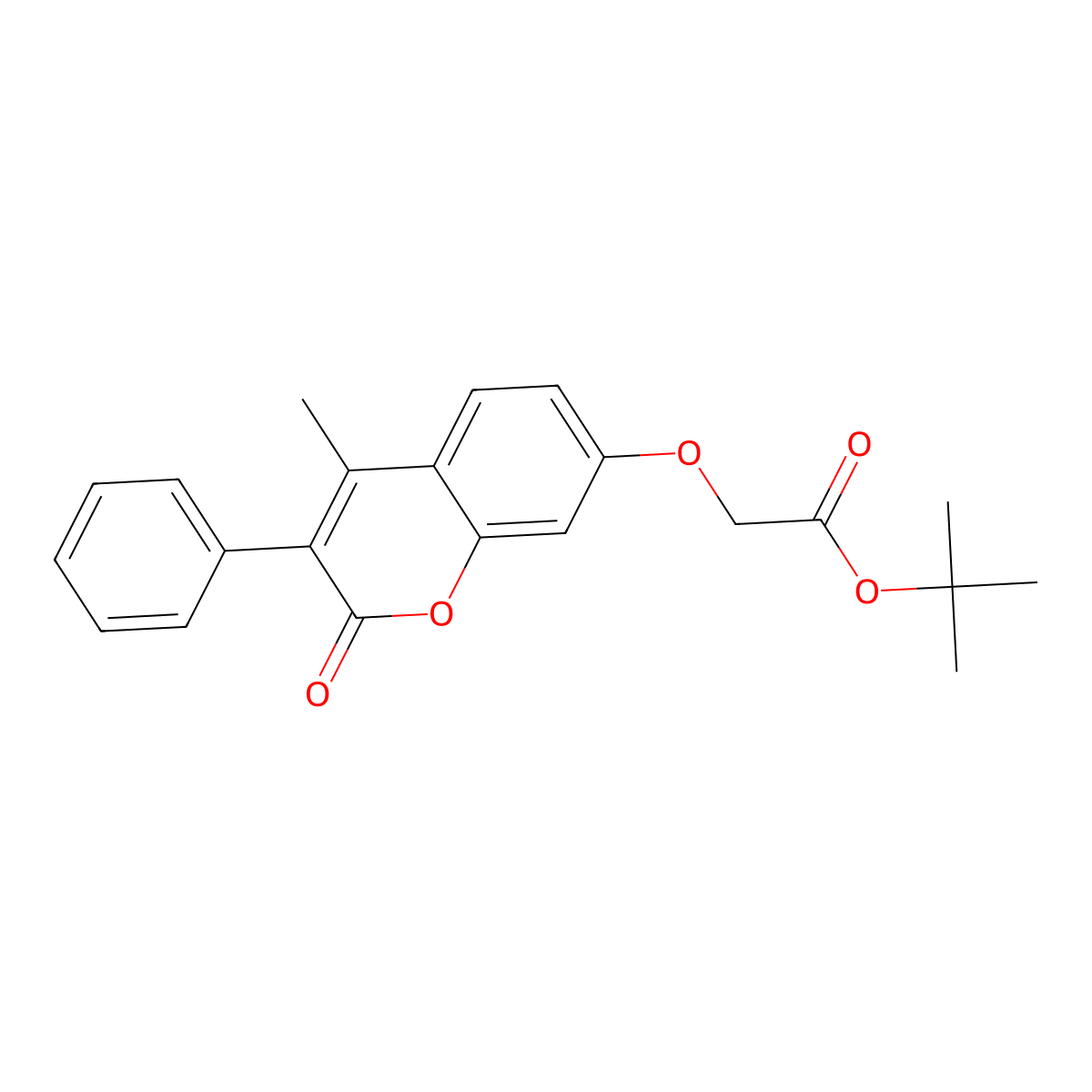 tert-butyl 2-((4-methyl-2-oxo-3-phenyl-2H-chromen-7-yl)oxy)acetate molecular structure, CAS 5614-83-5