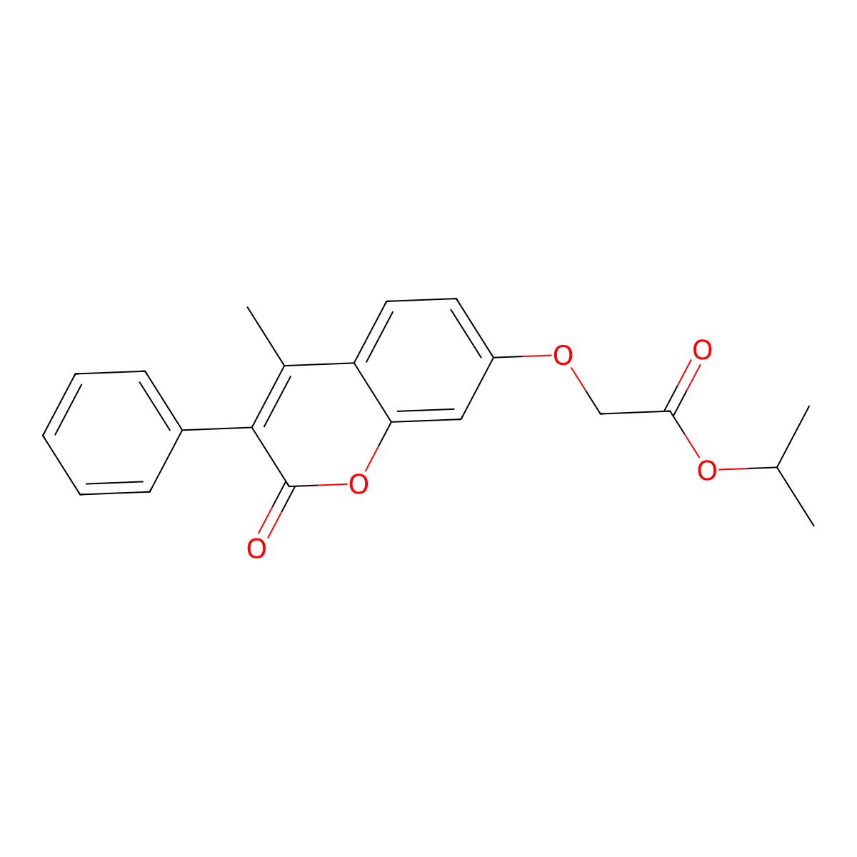 isopropyl 2-((4-methyl-2-oxo-3-phenyl-2H-chromen-7-yl)oxy)acetate molecular structure, CAS 5614-84-6