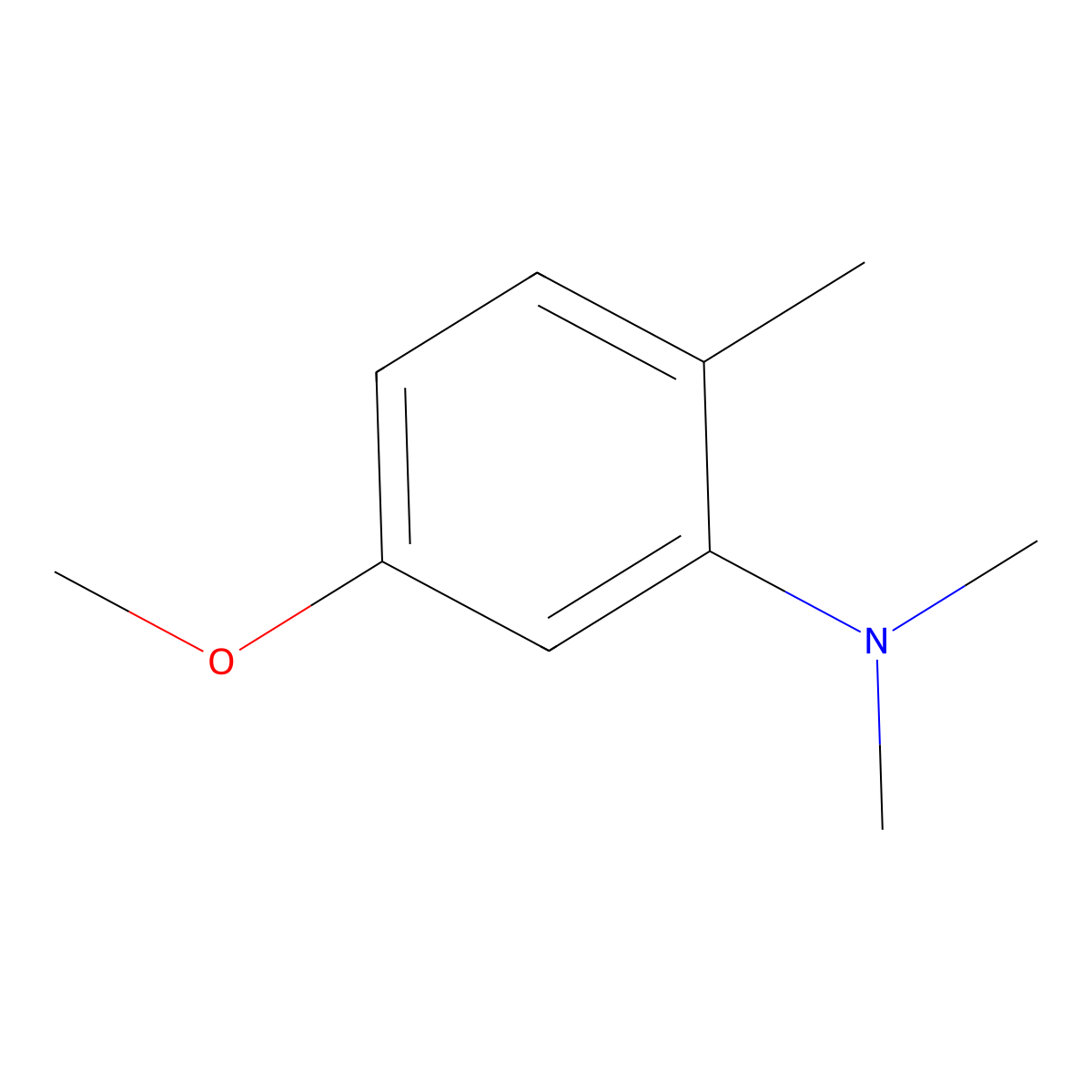 5-methoxy-N,N,2-trimethylaniline molecular structure, CAS 56140-35-3
