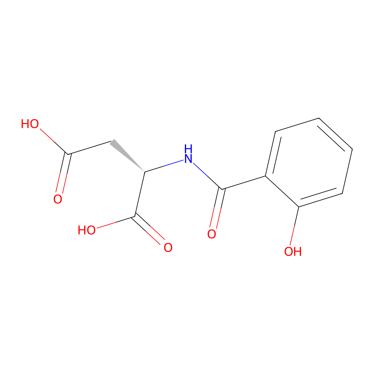 N-(2-Hydroxybenzoyl)-L-aspartic acid molecular structure, CAS 56145-94-9