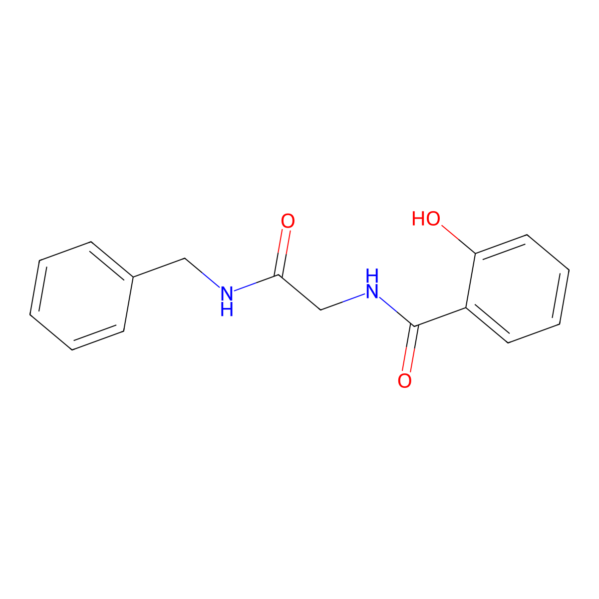 Salicylamide, N-((benzylcarbamoyl)methyl)- molecular structure, CAS 56146-00-0