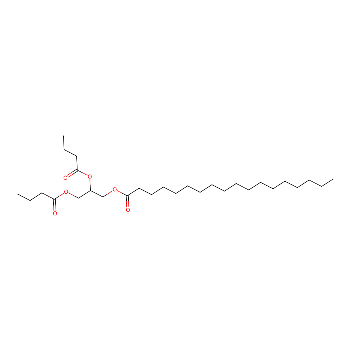 2,3-Bis(1-oxobutoxy)propyl stearate molecular structure, CAS 56149-03-2