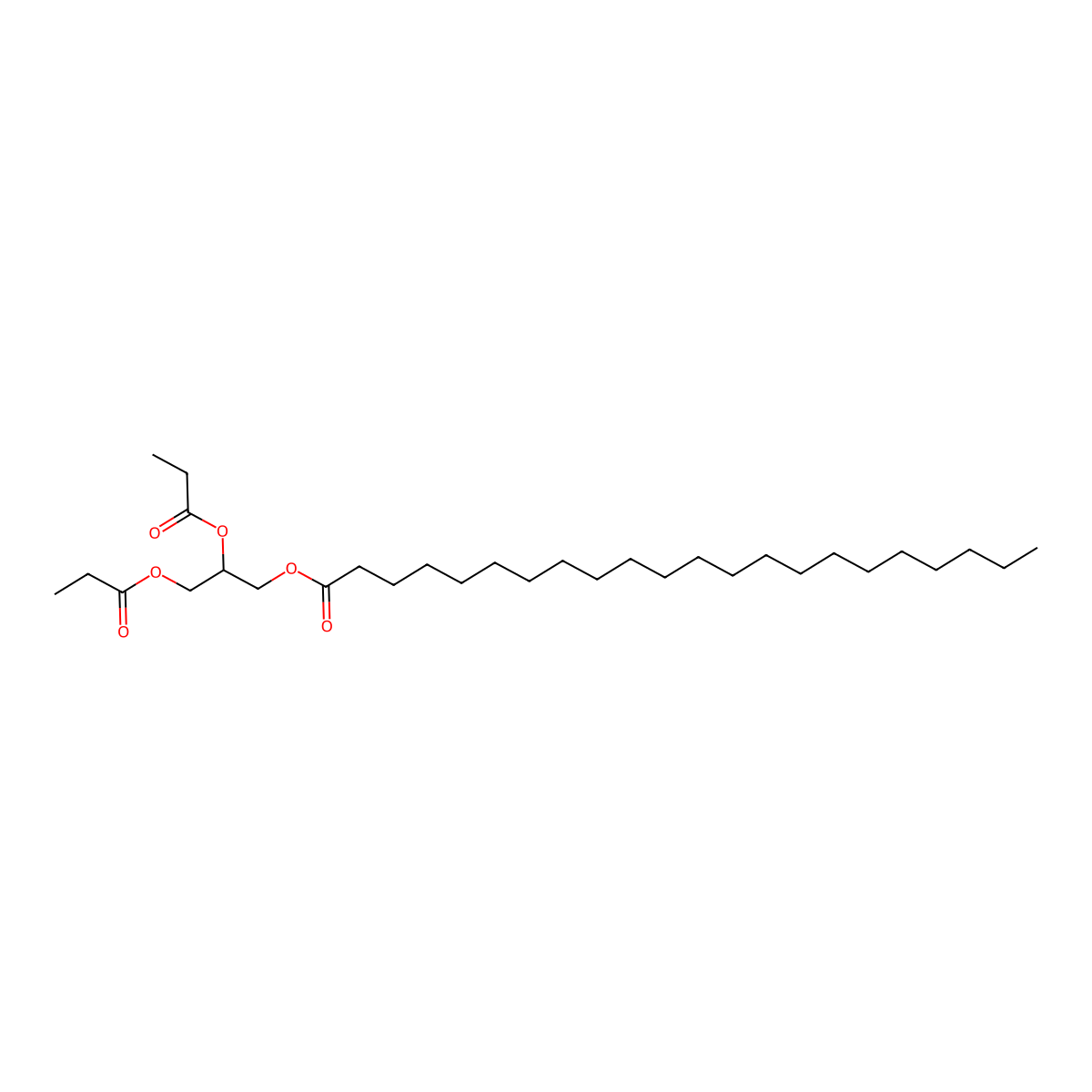 2,3-Dipropionyloxypropyl docosanoate molecular structure, CAS 56149-07-6