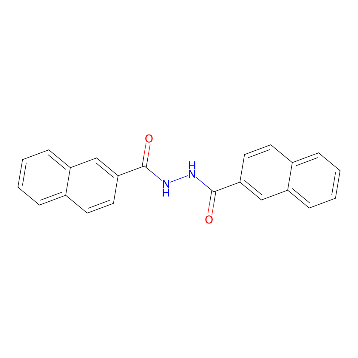 2-Naphthalenecarboxylic acid, 2-(2-naphthalenylcarbonyl)hydrazide molecular structure, CAS 56149-12-3