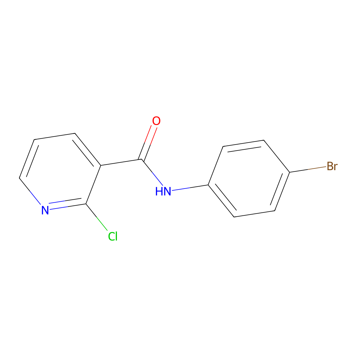 N-(4-bromophenyl)-2-chloronicotinamide molecular structure, CAS 56149-25-8