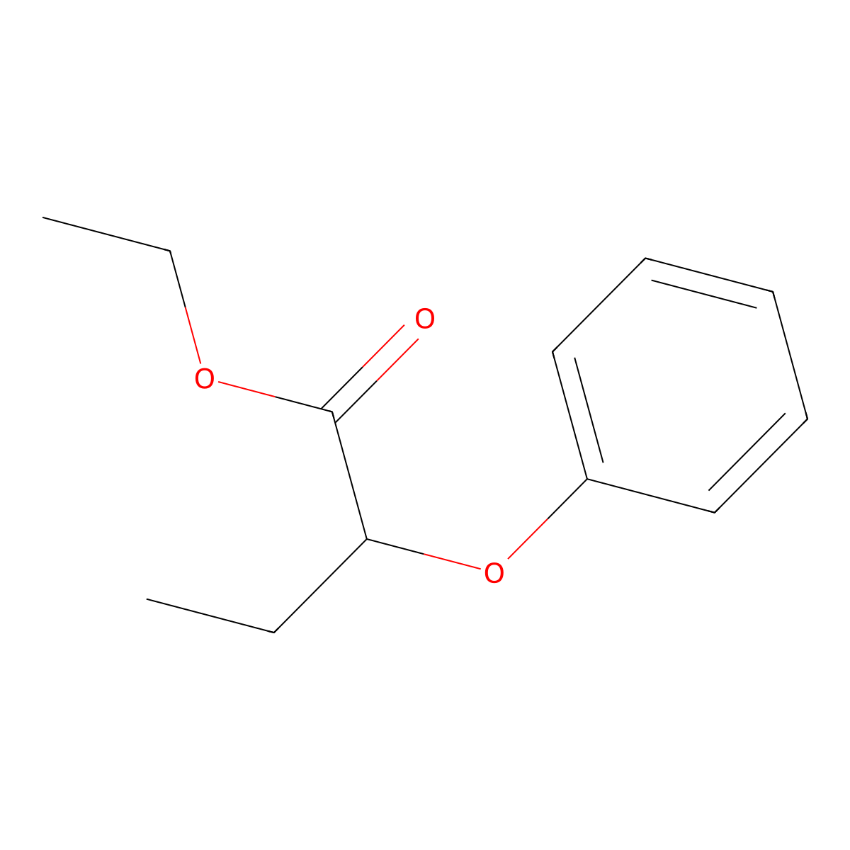 Ethyl 2-phenoxybutanoate molecular structure, CAS 56149-37-2