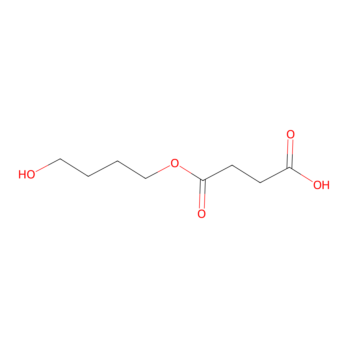 (4-Hydroxybutyl) hydrogen succinate molecular structure, CAS 56149-52-1