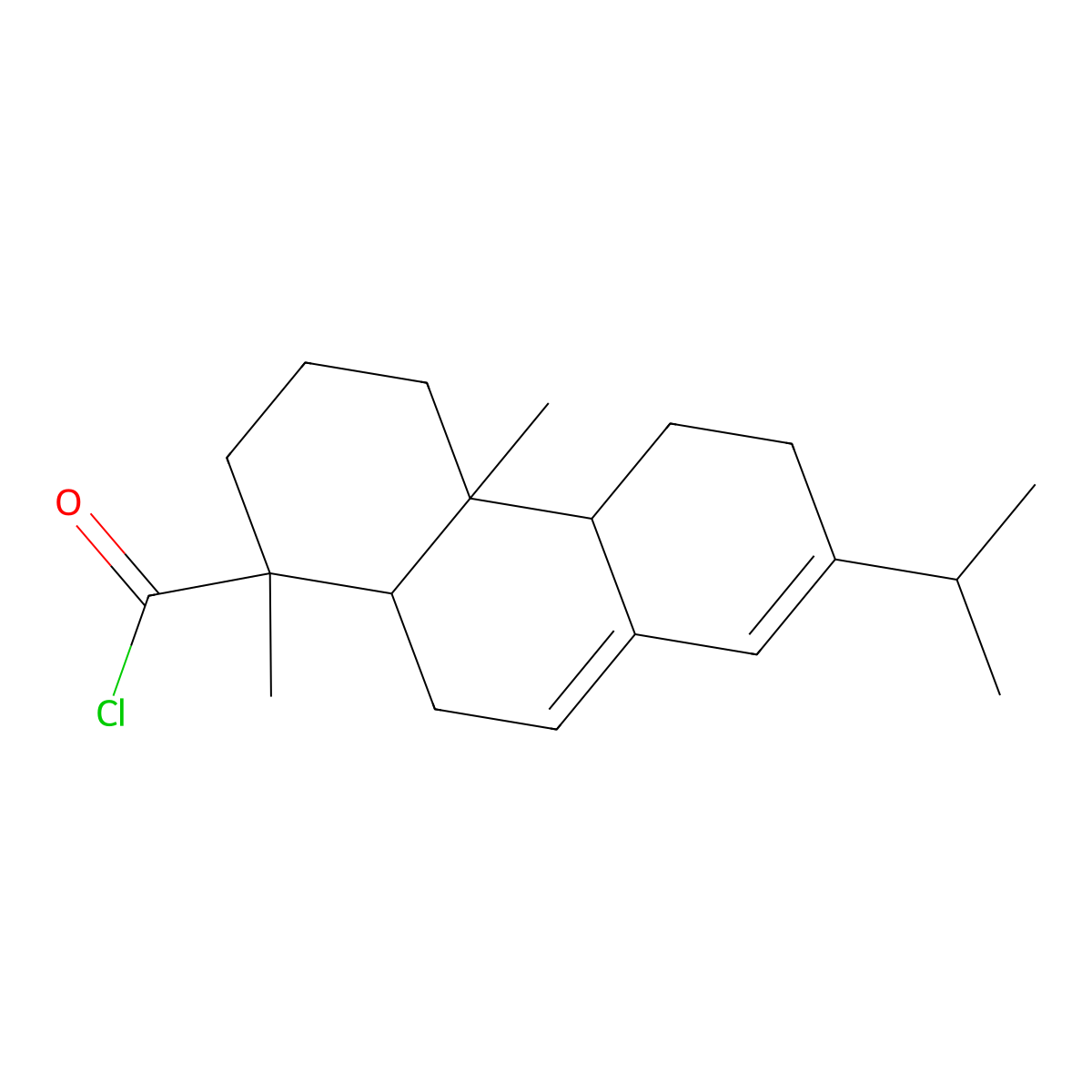 Abieta-7,13-dien-18-oyl chloride molecular structure, CAS 56151-64-5