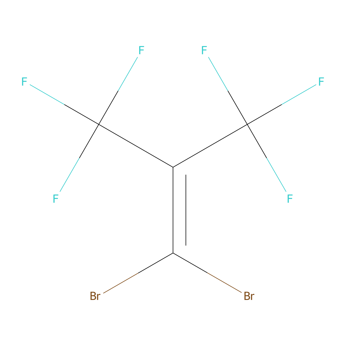1,1-Dibromo-3,3,3-trifluoro-2-(trifluoromethyl)prop-1-ene molecular structure, CAS 56152-73-9
